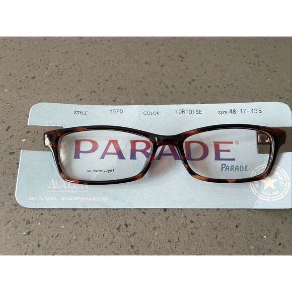 Parade Eyewear 1570 TORTOISE 48-17-135 Plastic Full Rim Eyeglasses Frame J360 - Picture 1 of 4